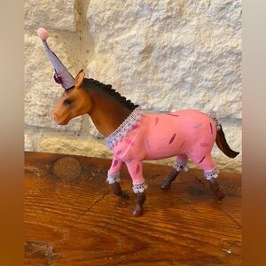 Horse Birthday Cake Pink and Lavender Western Cowgirl Cake Topper Toy